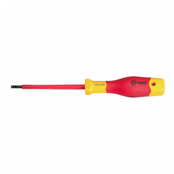 Отвертка диэлектрическая шлицевая 0201253 Booher VDE 1000V SL0.4*2,5*75